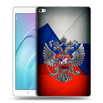 Силиконовый чехол на Huawei MediaPad T2 10.0 Pro с принтом Флаг России
