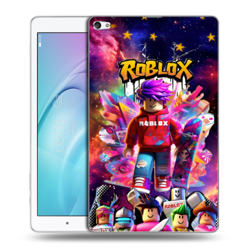 Силиконовый чехол на Huawei MediaPad T2 10.0 Pro с принтом Roblox Роблокс