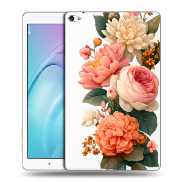 Силиконовый чехол на Huawei MediaPad T2 10.0 Pro с принтом цветы