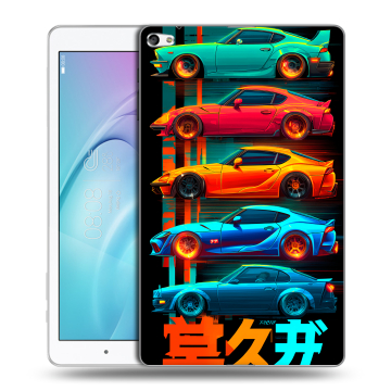 Силиконовый чехол на Huawei MediaPad T2 10.0 Pro с принтом машины тачки