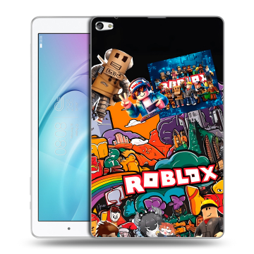 Силиконовый чехол на Huawei MediaPad T2 10.0 Pro с принтом Roblox Роблокс
