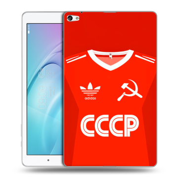 Силиконовый чехол на Huawei MediaPad T2 10.0 Pro с принтом Флаг Герб СССР
