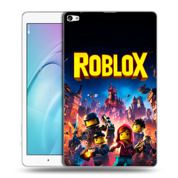 Силиконовый чехол на Huawei MediaPad T2 10.0 Pro с принтом Roblox Роблокс