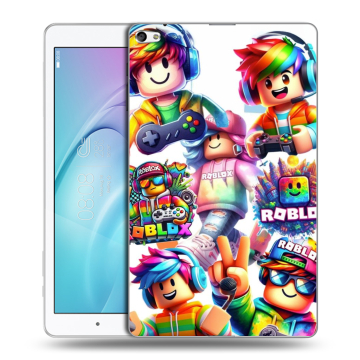 Силиконовый чехол на Huawei MediaPad T2 10.0 Pro с принтом Roblox Роблокс