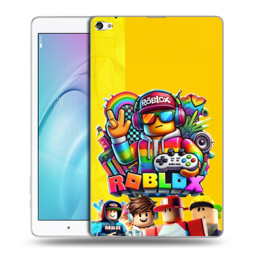 Силиконовый чехол на Huawei MediaPad T2 10.0 Pro с принтом Roblox Роблокс