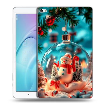 Силиконовый чехол на Huawei MediaPad T2 10.0 Pro с принтом Новый год