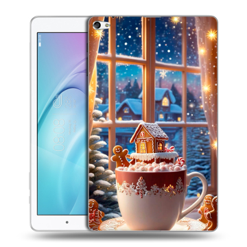 Силиконовый чехол на Huawei MediaPad T2 10.0 Pro с принтом Новый год