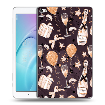 Силиконовый чехол на Huawei MediaPad T2 10.0 Pro с принтом Новый год