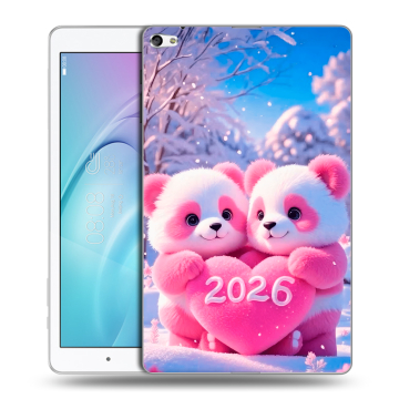 Силиконовый чехол на Huawei MediaPad T2 10.0 Pro с принтом Новый год
