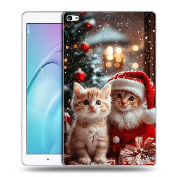 Силиконовый чехол на Huawei MediaPad T2 10.0 Pro с принтом Новый год