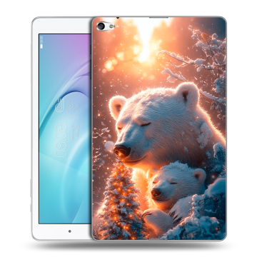 Силиконовый чехол на Huawei MediaPad T2 10.0 Pro с принтом Новый год