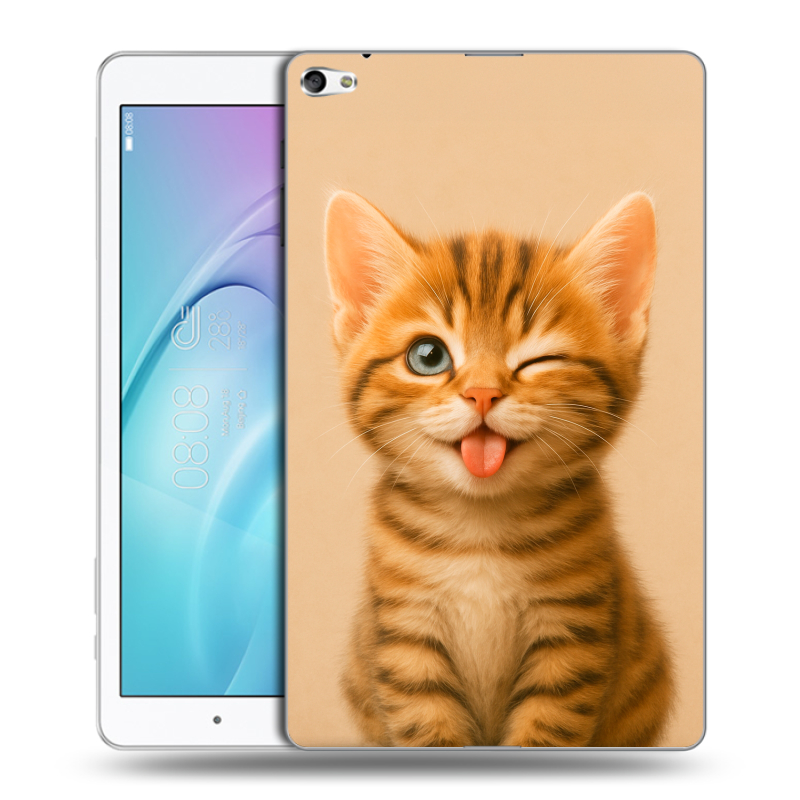 Силиконовый чехол на Huawei MediaPad T2 10.0 Pro с принтом котенок Силиконовый чехол на Huawei MediaPad T2 10.0 Pro с принтом котенок