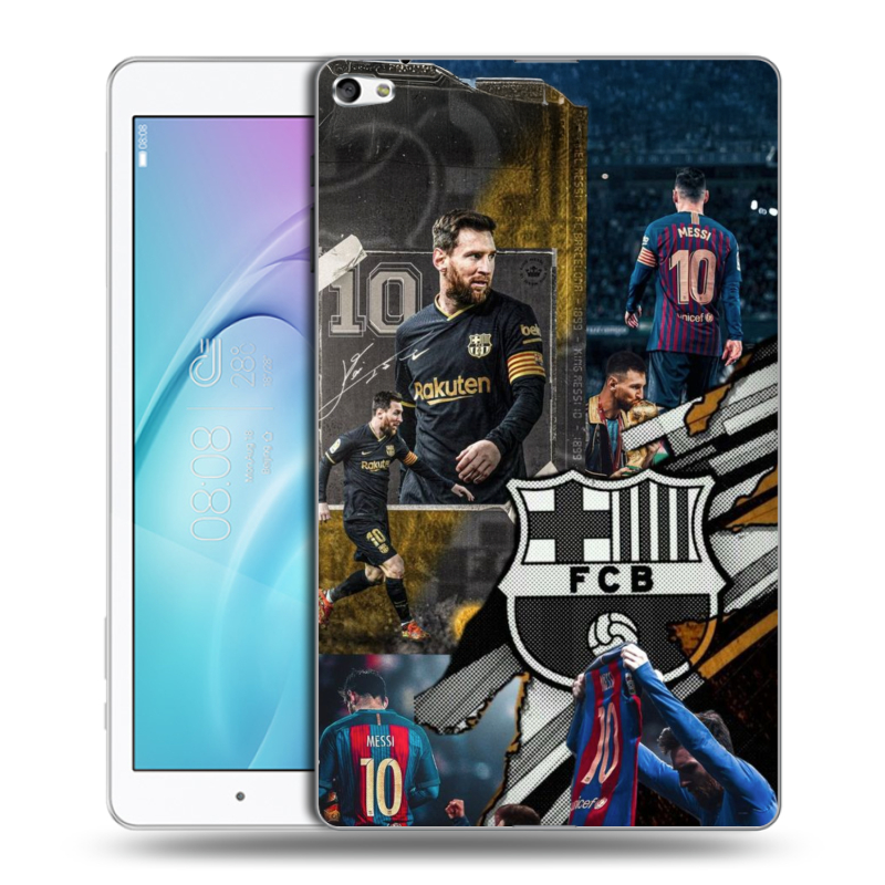 Силиконовый чехол на Huawei MediaPad T2 10.0 Pro с принтом Messi Barcelona Силиконовый чехол на Huawei MediaPad T2 10.0 Pro с принтом Messi Barcelona