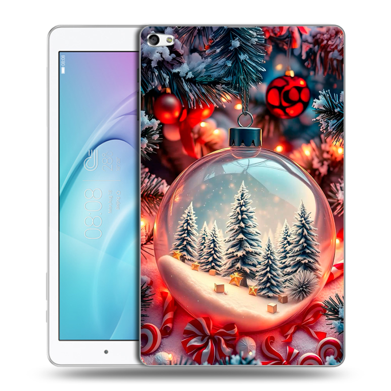 Силиконовый чехол на Huawei MediaPad T2 10.0 Pro с принтом Новый год Силиконовый чехол на Huawei MediaPad T2 10.0 Pro с принтом Новый год