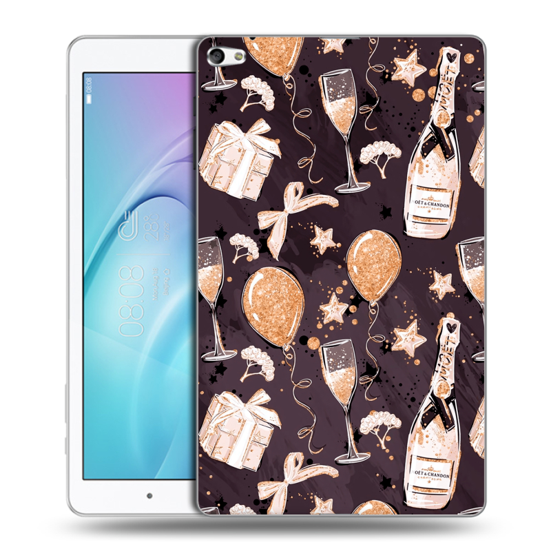 Силиконовый чехол на Huawei MediaPad T2 10.0 Pro с принтом Новый год Силиконовый чехол на Huawei MediaPad T2 10.0 Pro с принтом Новый год