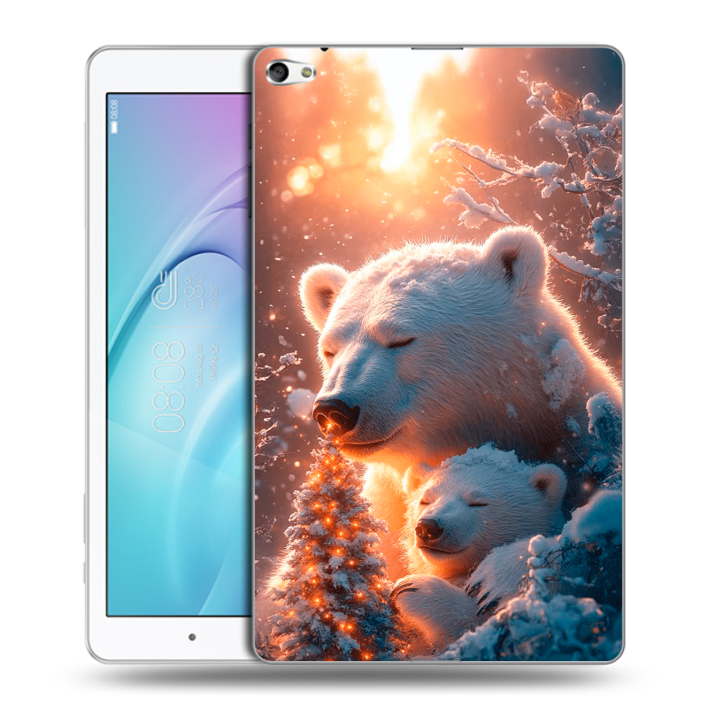 Силиконовый чехол на Huawei MediaPad T2 10.0 Pro с принтом Новый год Силиконовый чехол на Huawei MediaPad T2 10.0 Pro с принтом Новый год
