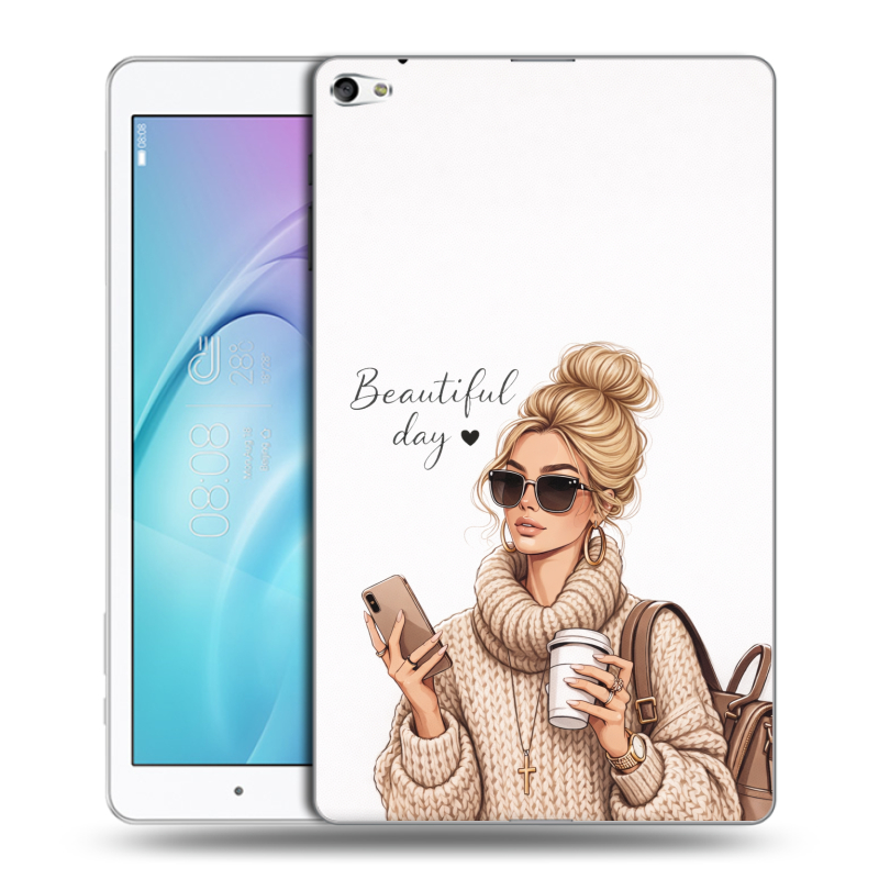 Силиконовый чехол на Huawei MediaPad T2 10.0 Pro с принтом женский Силиконовый чехол на Huawei MediaPad T2 10.0 Pro с принтом женский