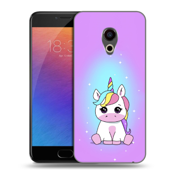 Пластиковый чехол на Meizu Pro 6 с принтом Единорог