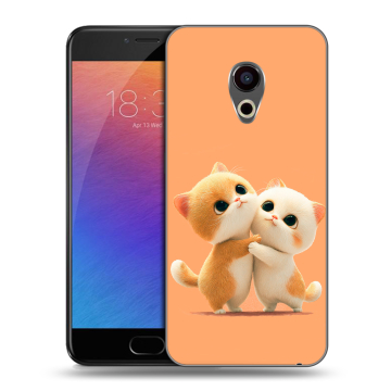 Пластиковый чехол на Meizu Pro 6 с принтом Милые котики