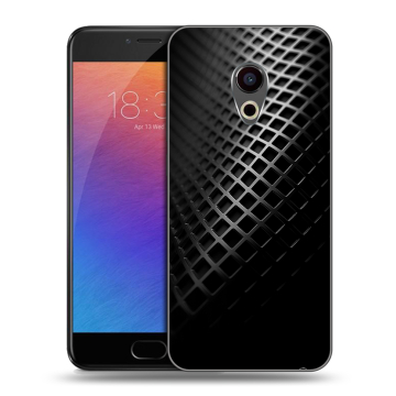 Пластиковый чехол на Meizu Pro 6 с принтом Текстура металла