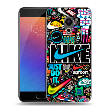 Пластиковый чехол на Meizu Pro 6 с принтом найк nike черный Пластиковый чехол на Meizu Pro 6 с принтом найк nike черный