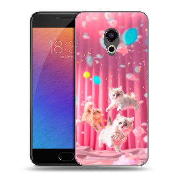 Пластиковый чехол на Meizu Pro 6 с принтом милые котики