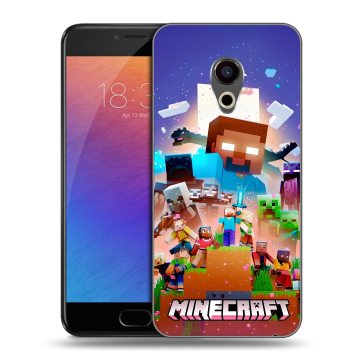 Пластиковый чехол на Meizu Pro 6 с принтом Майнкрафт Minecraft Пластиковый чехол на Meizu Pro 6 с принтом Майнкрафт Minecraft