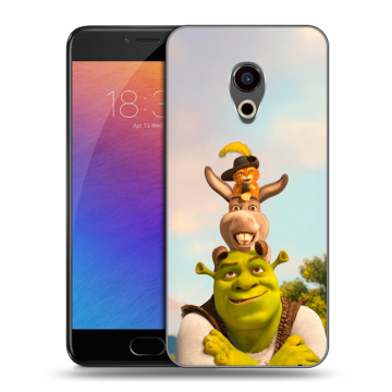 Пластиковый чехол на Meizu Pro 6 с принтом Шрек Shrek