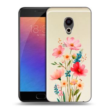 Пластиковый чехол на Meizu Pro 6 с принтом Цветы