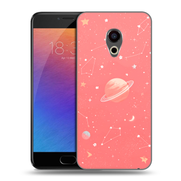 Пластиковый чехол на Meizu Pro 6 с принтом Розовый космос