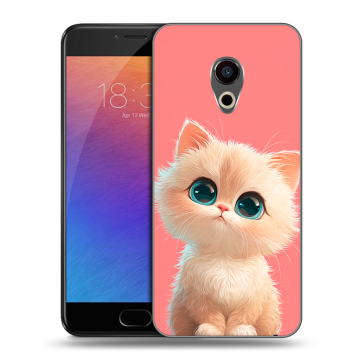 Пластиковый чехол на Meizu Pro 6 с принтом Розовый котенок