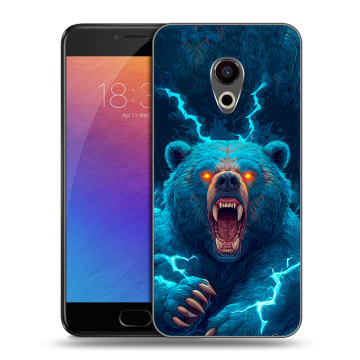 Пластиковый чехол на Meizu Pro 6 с принтом Медведь