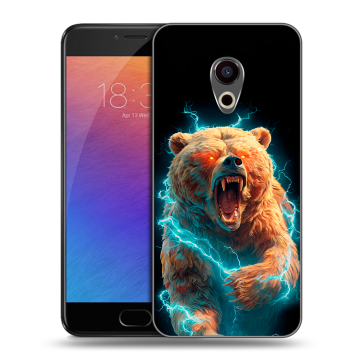 Пластиковый чехол на Meizu Pro 6 с принтом Медведь
