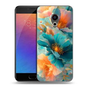 Пластиковый чехол на Meizu Pro 6 с принтом Цветы