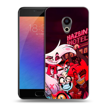 Пластиковый чехол на Meizu Pro 6 с принтом Hazbin Hotel Отель Хазбин
