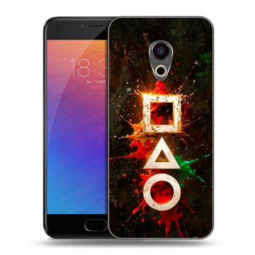 Пластиковый чехол на Meizu Pro 6 с принтом Squid Game Игра кальмара