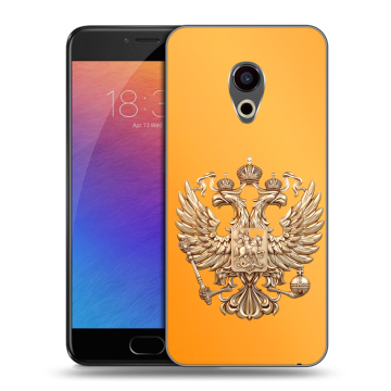 Пластиковый чехол на Meizu Pro 6 с принтом Герб Флаг России