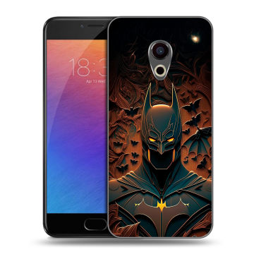 Пластиковый чехол на Meizu Pro 6 с принтом Batman Бэтмен
