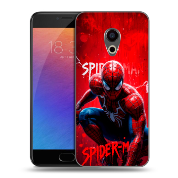Пластиковый чехол на Meizu Pro 6 с принтом Spiderman Человек паук Пластиковый чехол на Meizu Pro 6 с принтом Spiderman Человек паук