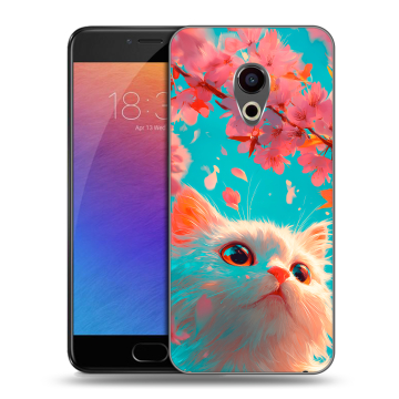 Пластиковый чехол на Meizu Pro 6 с принтом Красивый кот