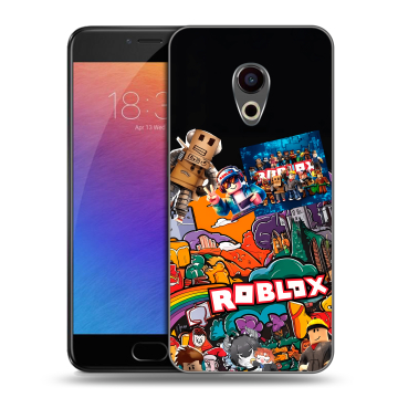Пластиковый чехол на Meizu Pro 6 с принтом Roblox Роблокс