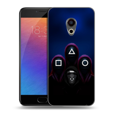 Пластиковый чехол на Meizu Pro 6 с принтом Игра Кальмара