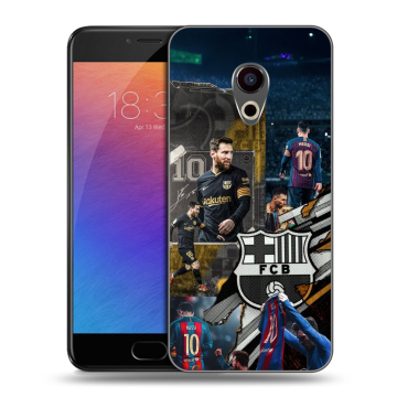 Пластиковый чехол на Meizu Pro 6 с принтом Messi Barcelona