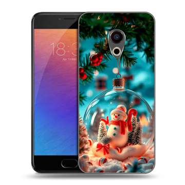 Пластиковый чехол на Meizu Pro 6 с принтом Новый год