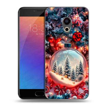 Пластиковый чехол на Meizu Pro 6 с принтом Новый год