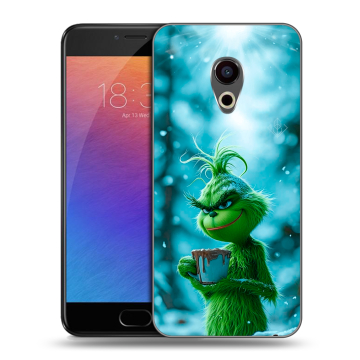 Пластиковый чехол на Meizu Pro 6 с принтом Новый год гринч