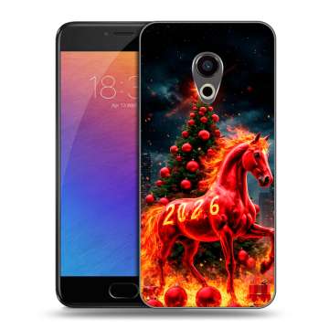 Пластиковый чехол на Meizu Pro 6 с принтом Новый год