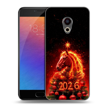 Пластиковый чехол на Meizu Pro 6 с принтом Новый год