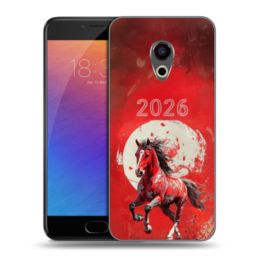 Пластиковый чехол на Meizu Pro 6 с принтом Новый год