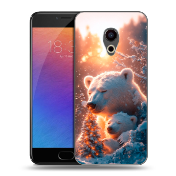 Пластиковый чехол на Meizu Pro 6 с принтом Новый год